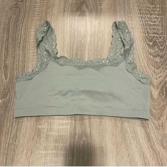 garage sage green bra top - Picture 1 of 1